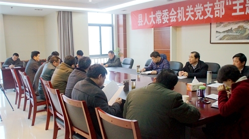 县人大机关党支部召开组织生活会暨开展“主题党日+”活动