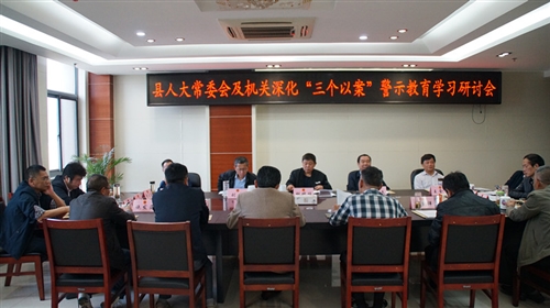 县人大常委会及机关召开深化“三个以案”警示教育学习研讨会