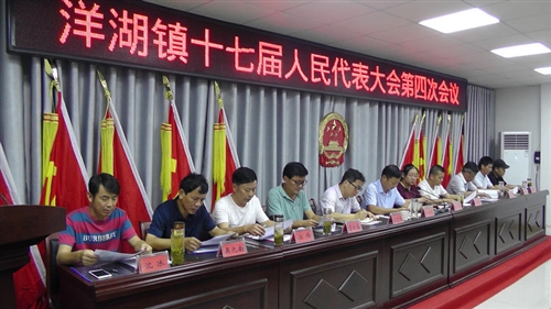 洋湖镇第十七届人民代表大会第四次会议胜利召开
